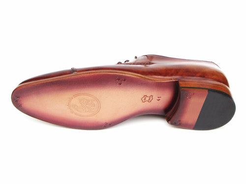 Paul Parkman Men's Captoe Oxfords Brown Hand Painted Shoes