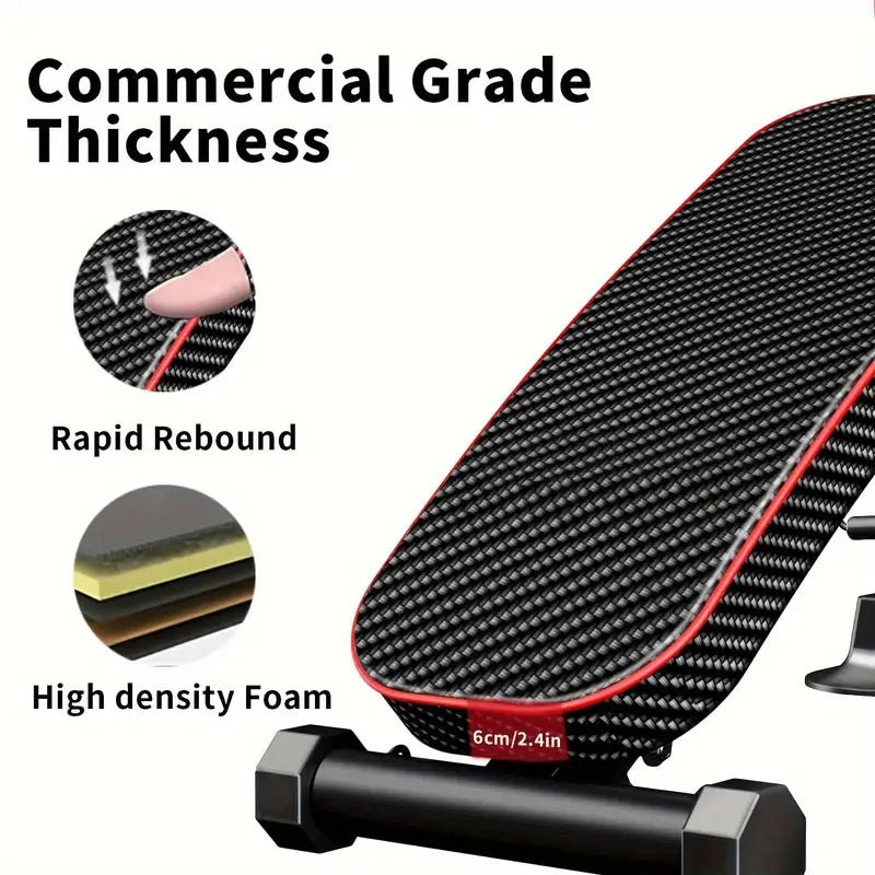 Adjustable Weight Bench for Full Body Exercise - Foldable, Multifunctional, Black&Red (1pc) - The Beast Protein Hub