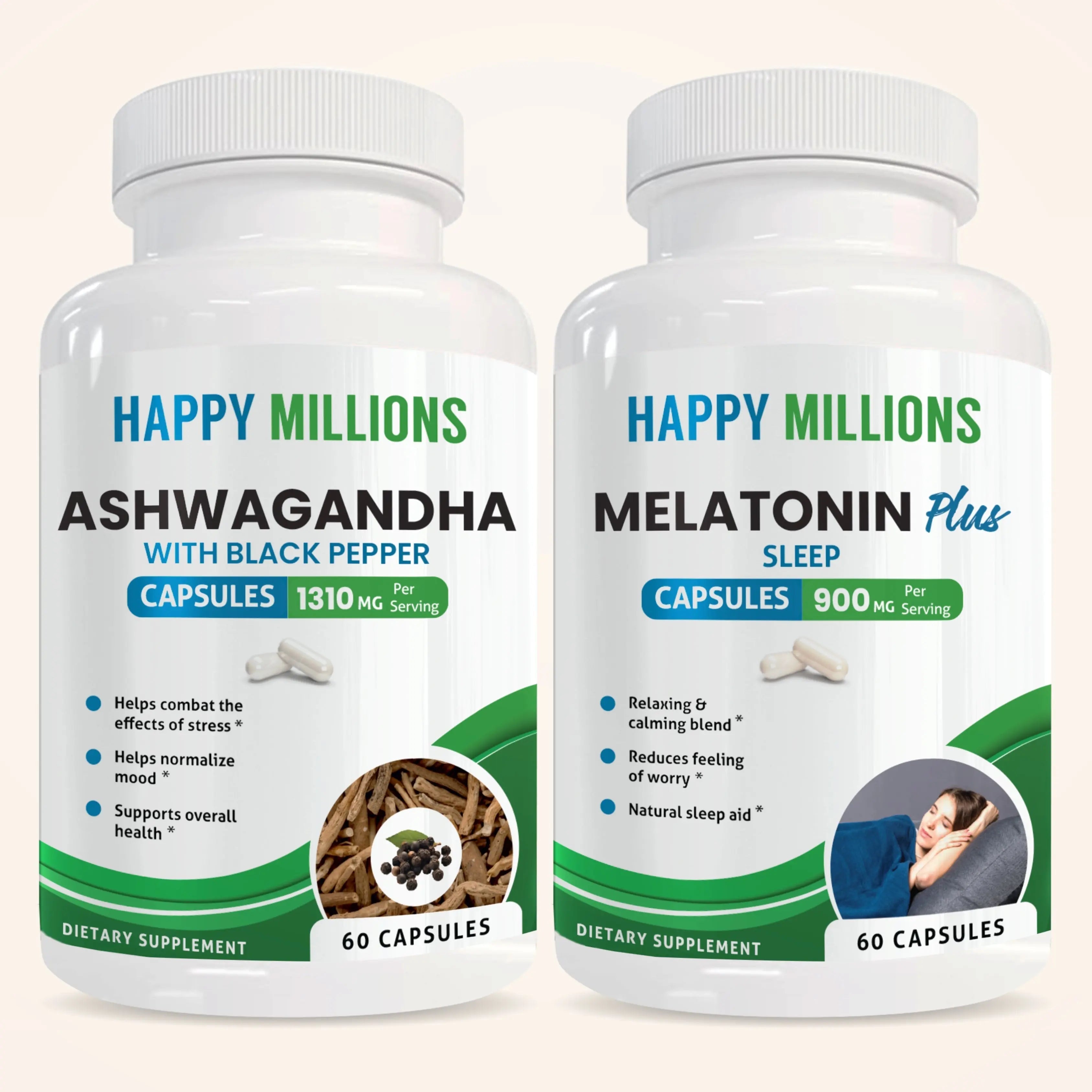 ASHWAGANDHA WITH BLACK PEPPER & MELATONIN PLUS - The Beast Protein Hub