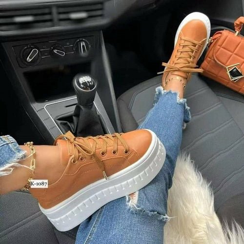 Casual Platform Women's Shoes Flat Womens Sneakers - The Beast Protein Hub