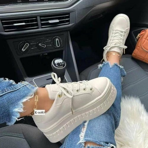 Casual Platform Women's Shoes Flat Womens Sneakers - The Beast Protein Hub