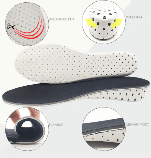 Men Women Invisible Height Increase Insoles Heel Lift Taller Shoe - The Beast Protein Hub