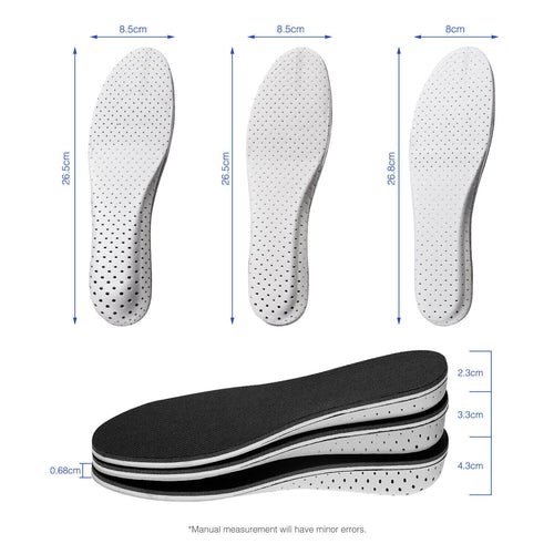 Men Women Invisible Height Increase Insoles Heel Lift Taller Shoe - The Beast Protein Hub