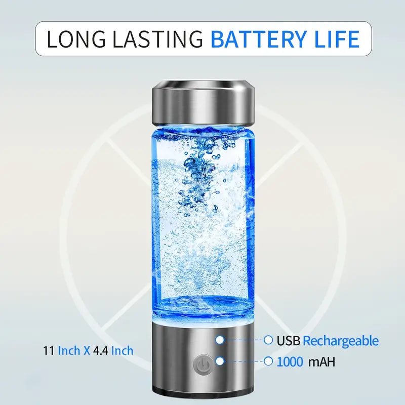 Portable Hydrogen Water Bottle Ionizer - Rechargeable Water Glass Cup - The Beast Protein Hub