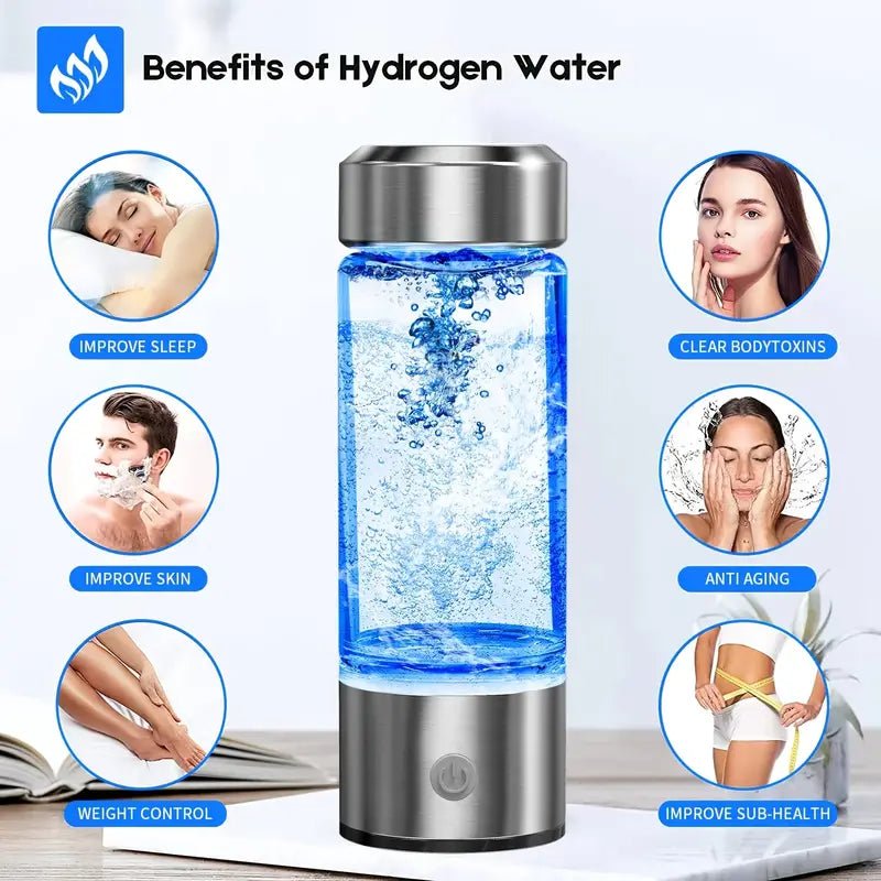 Portable Hydrogen Water Bottle Ionizer - Rechargeable Water Glass Cup - The Beast Protein Hub