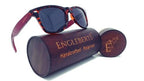Red Bamboo Tortoise Framed Sunglasses With Wood Case, Artisan Engraved - The Beast Protein Hub