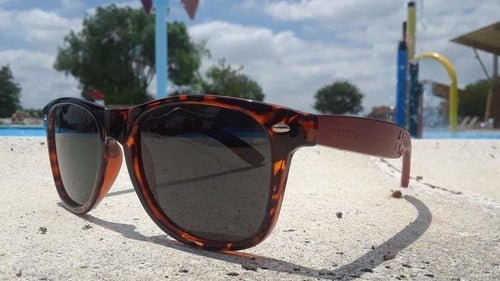Red Bamboo Tortoise Framed Sunglasses With Wood Case, Artisan Engraved - The Beast Protein Hub
