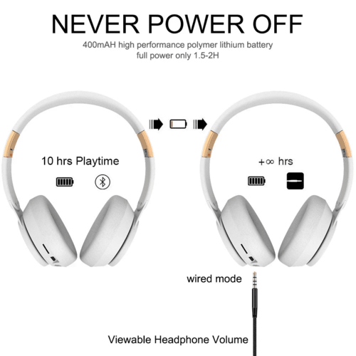 Ultra Long Battery Life Bluetooth 5.0 Wireless Stereo Headphones - The Beast Protein Hub