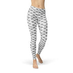 Womens Black and White Dice Leggings - The Beast Protein Hub