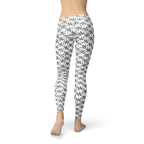 Womens Black and White Dice Leggings - The Beast Protein Hub
