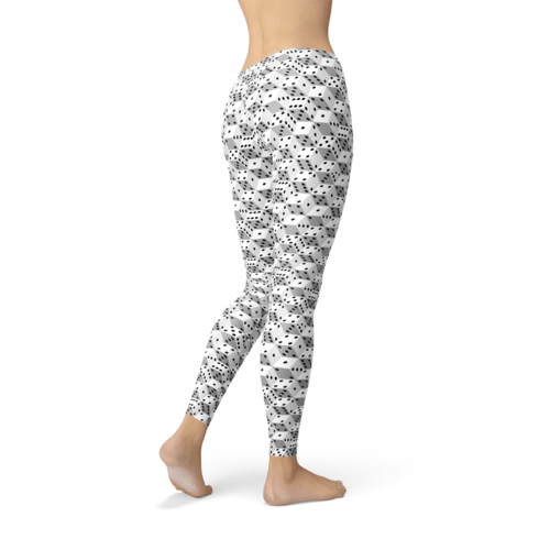 Womens Black and White Dice Leggings - The Beast Protein Hub
