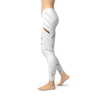 Womens White Stripes Leggings - The Beast Protein Hub