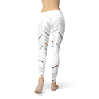 Womens White Stripes Leggings - The Beast Protein Hub